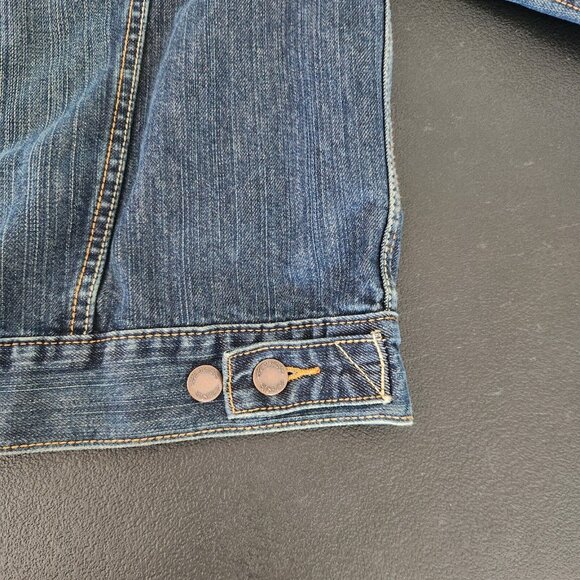 Levi Strauss Signature Denim Jacket Vintage Womens Medium Distressed Look EUC - Picture 10 of 16